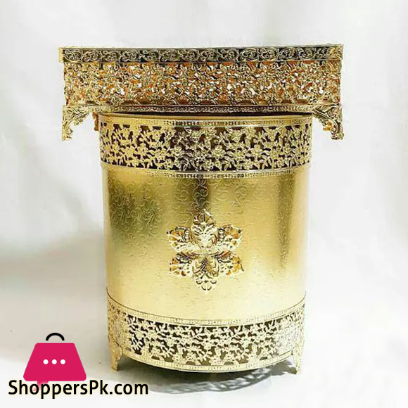 Stylish Plating Dustbin Tissue Box