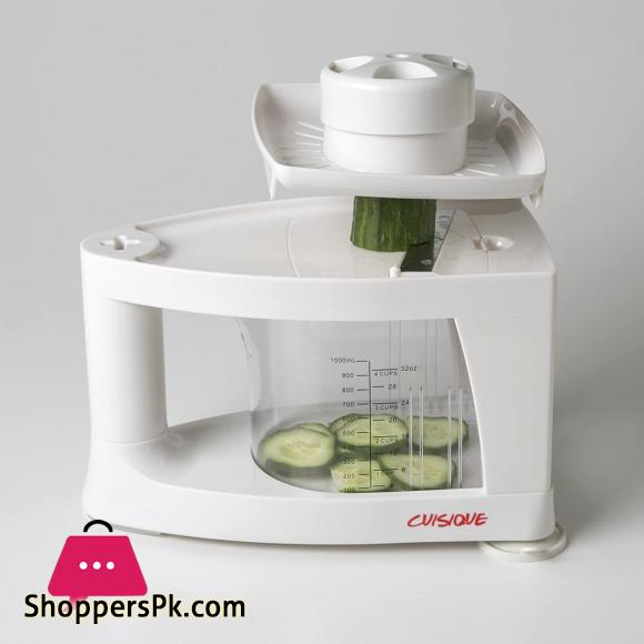 The Premium Easy to use Healthy Courgette Spaghetti Pasta Maker with Extra 4 Blade Bundle including Fruit Slicer Mandolin Vegetable Cutter and Juicer 1 Liter Spiral Catcher
