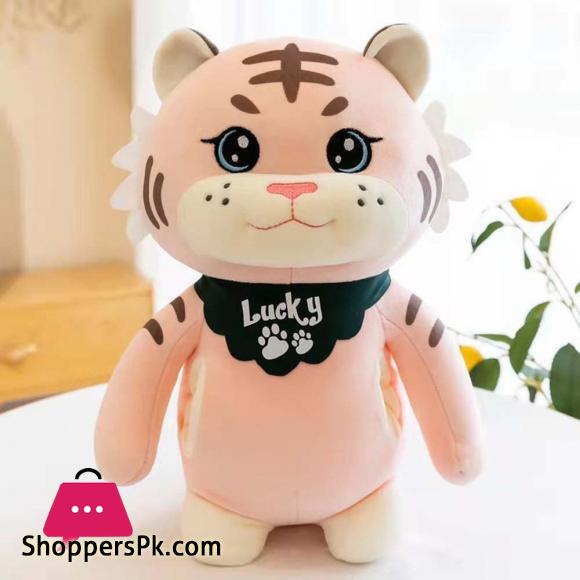 Tiger Plush Toy Soft Tiger Stuffed Toy with Hand Warmer Pillow Dolls for Kids Gift - 25cm