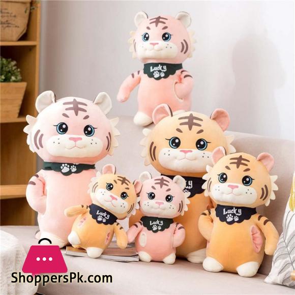 Tiger Plush Toy Soft Tiger Stuffed Toy with Hand Warmer Pillow Dolls for Kids Gift - 50cm