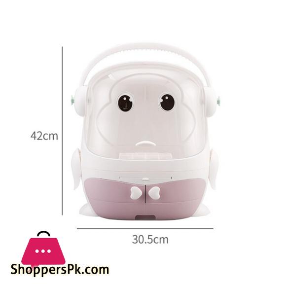 Transparent Penguin Makeup Organizer Waterproof Makeup Box Portable Desktop Jewelry and Cosmetics Storage