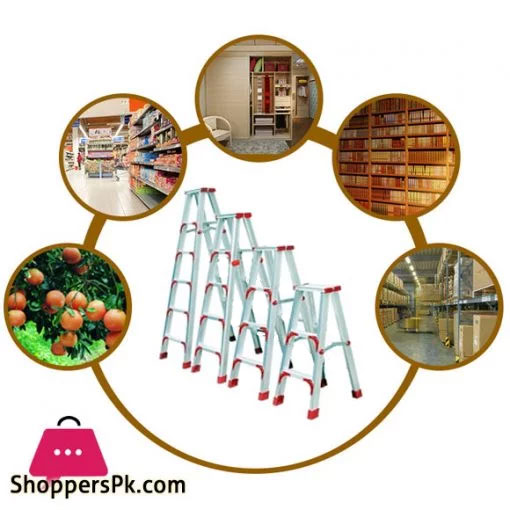 1.2 Mm Thickened Aluminum Alloy Widened Non-slip Design Ladder 8 Step