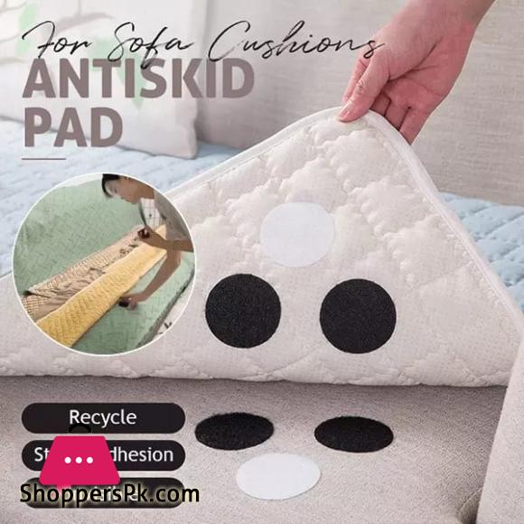 12 Pcs Non-Slip Stickers Self Adhesive Hook Loop Fastener Tape Locking Dots Bed Sheet Sofa Fix Clip Floor Rug Carpet Mat Gripper