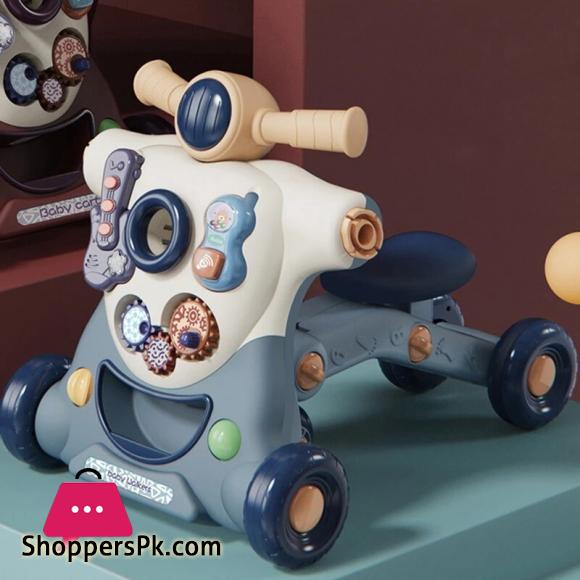 3 in 1 Multifunction Baby Walker Balance Car Bike Toddler Four Wheels Trolley Stable Adjustable Learning Walking Toddler Toys