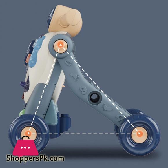 3 in 1 Multifunction Baby Walker Balance Car Bike Toddler Four Wheels Trolley Stable Adjustable Learning Walking Toddler Toys