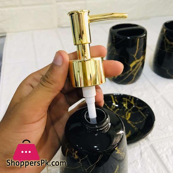 4 Pcs Marble Bath Set