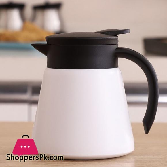 600ml Insulated Water Bottle Stainless Steel Pressing Type Thermal Insulation Kettle Coffee Pot Vacuum Flask Kettles Jug Home