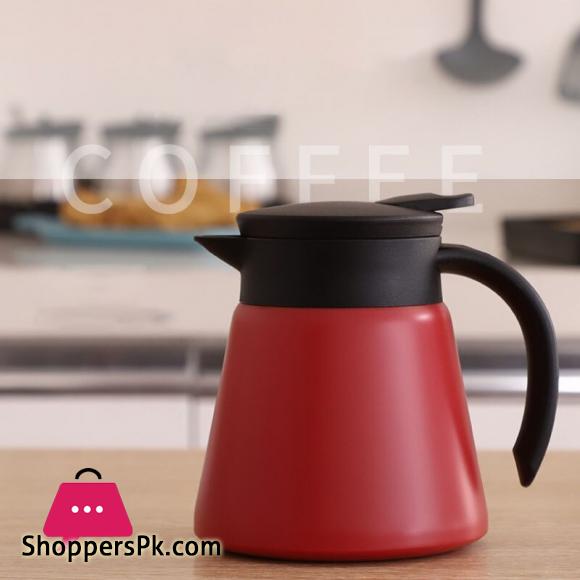 600ml Insulated Water Bottle Stainless Steel Pressing Type Thermal Insulation Kettle Coffee Pot Vacuum Flask Kettles Jug Home