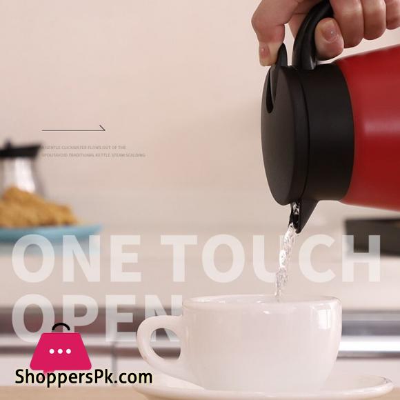 600ml Insulated Water Bottle Stainless Steel Pressing Type Thermal Insulation Kettle Coffee Pot Vacuum Flask Kettles Jug Home
