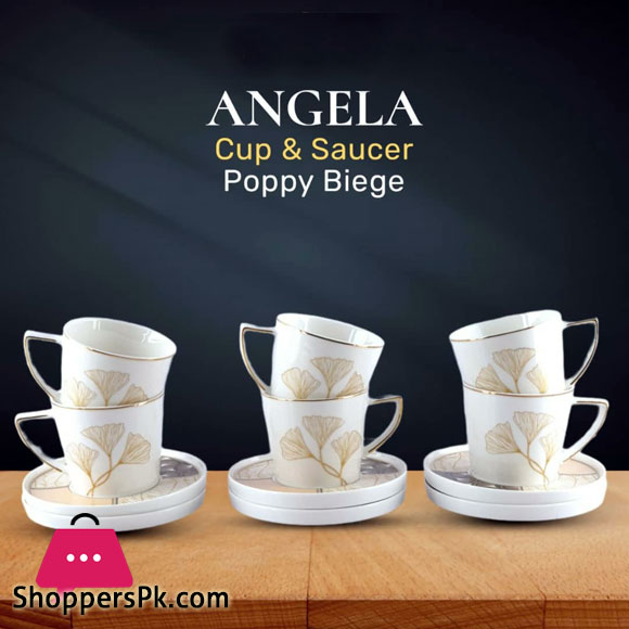 Angela Cup Saucer Set Poppy Biege MK100