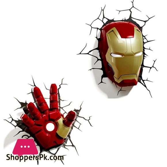 Avengers Series 3D Marvel LED Wall Lamp Living Room Creative LED Night Lights