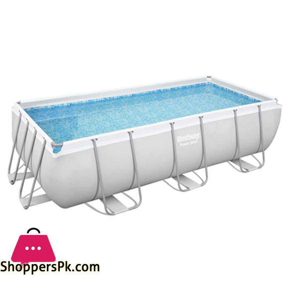Bestway - 56441 Power Steel Above Ground Rectangular Swimming Pool