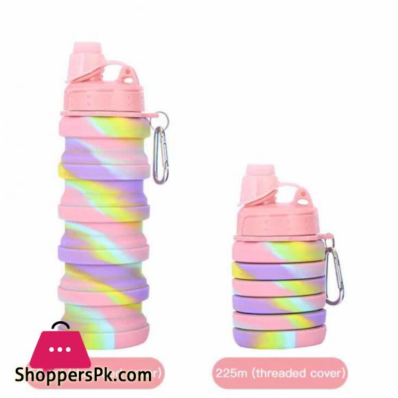 Bicycle Foldable Water Bottle Leakproof Cycling Water Drink Bottle Creative Telescopic Portable Outdoor Drinkware Bottle 1-Pcs