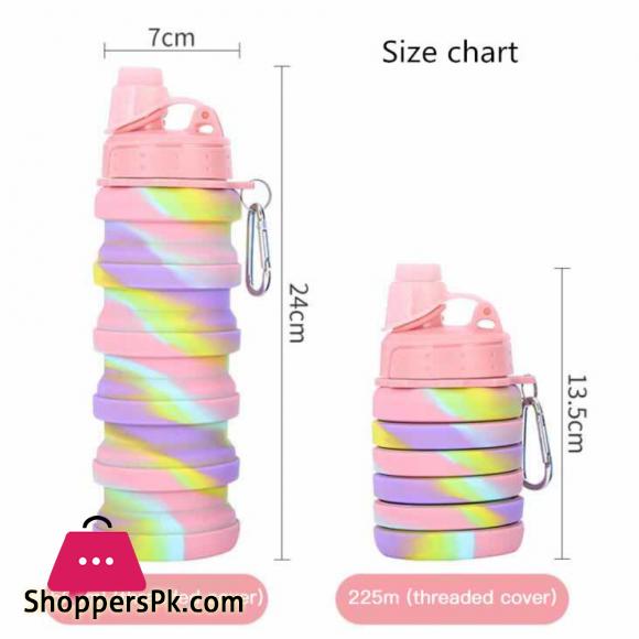 Bicycle Foldable Water Bottle Leakproof Cycling Water Drink Bottle Creative Telescopic Portable Outdoor Drinkware Bottle 1-Pcs