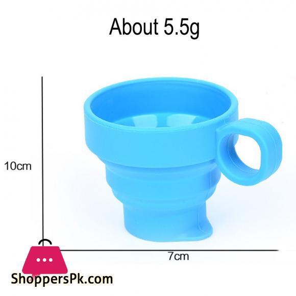 Camping Travel Candy Color Silicone Folding Cup with Lid Travel Outdoor