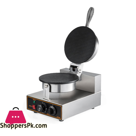 Commercial 110v Electric Nonstick Ice Cream Waffle Cone Baker Maker Machine