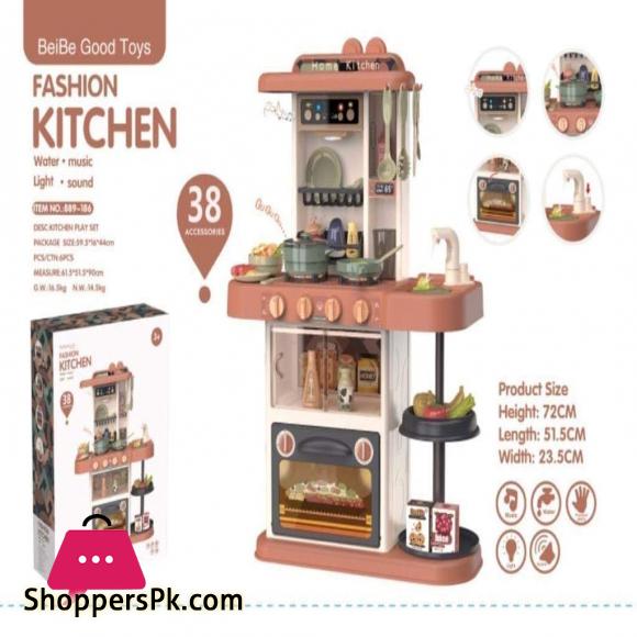 Cooking Toy Pretend Play Kitchen Accessories Set for Boys and Girls 38 PCS