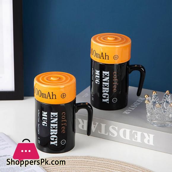 Creative Battery Modeling Mug Novel Ceramic 3D Cup New Strange Net Red Water Cup Mugs Coffee