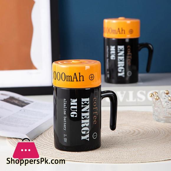 Creative Battery Modeling Mug Novel Ceramic 3D Cup New Strange Net Red Water Cup Mugs Coffee
