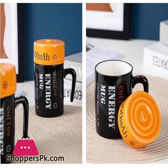 Creative Battery Modeling Mug Novel Ceramic 3D Cup New Strange Net Red Water Cup Mugs Coffee