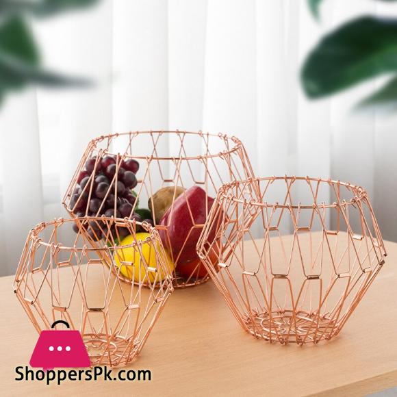Creative Multifunctional Storage Basket Stainless Steel Household Fruit Tray Simple Telescopic Folding Flower Basket