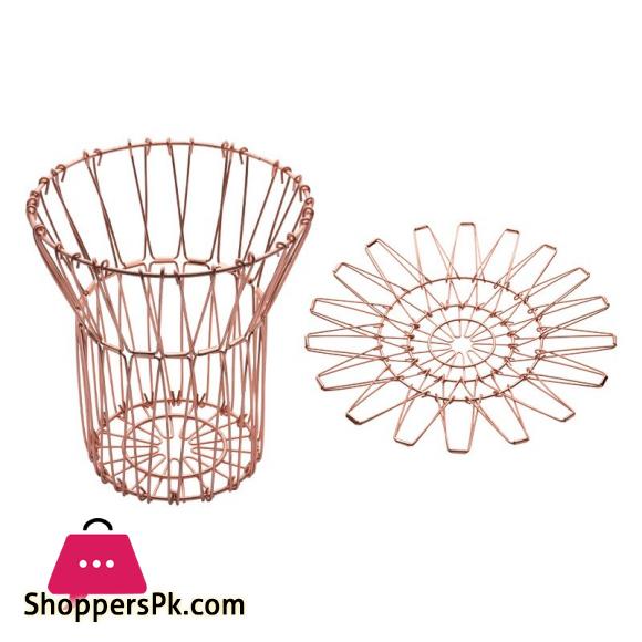 Creative Multifunctional Storage Basket Stainless Steel Household Fruit Tray Simple Telescopic Folding Flower Basket