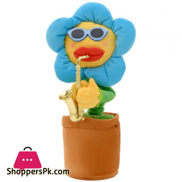 Dancing Sunflower Stuffed Plush Doll 120 Songs Funny Saxophone Singing Twisting Sunflower Toys Stuffed Plush Toy for Kid