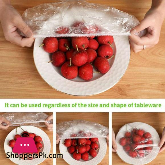 Disposable Food Cover Plastic Wrap Elastic Food Lids Dustproof Food Shower Cups Hair For Fruit Or Bowls Covers Caps|Saran Wrap & Plastic Bags