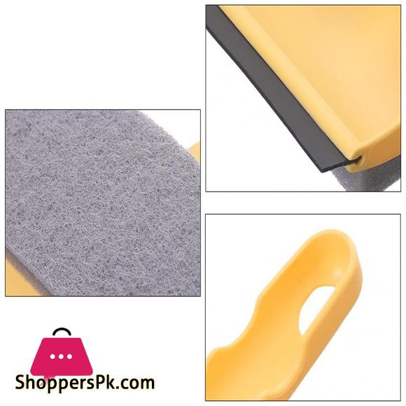Double Sided Window Cleaning Tool Squeegee Sponge Scrubber Scraper Cleaner Brush for Bathroom Glass