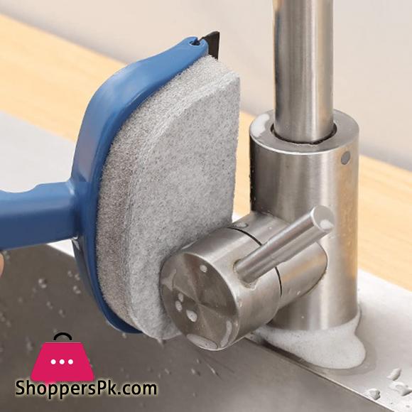 Double Sided Window Cleaning Tool Squeegee Sponge Scrubber Scraper Cleaner Brush for Bathroom Glass