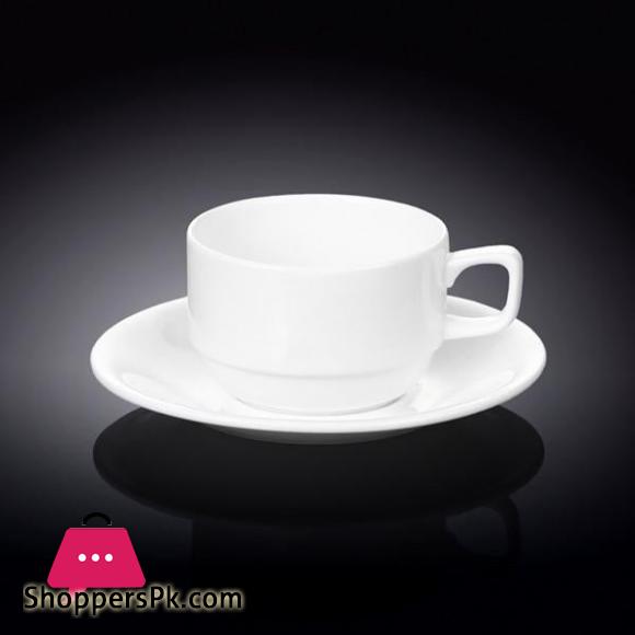 Wilmax Fine Porcelain Tea Cup & Saucer 220ML - WL-993008-AB