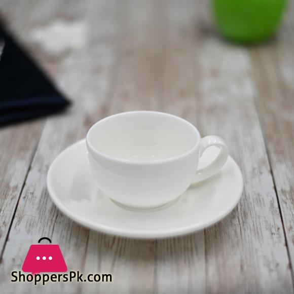 Wilmax Fine Porcelain Coffee Cup & Saucer 100ML - WL-993002-AB