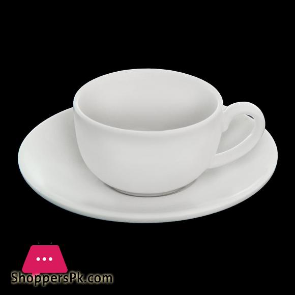 Wilmax Fine Porcelain Coffee Cup & Saucer 100ML - WL-993002-AB