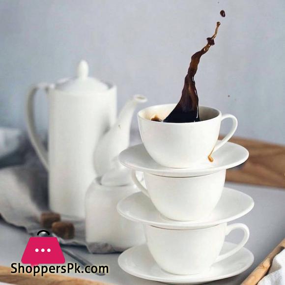 Wilmax Fine Porcelain Coffee Cup & Saucer 100ML - WL-993002-AB