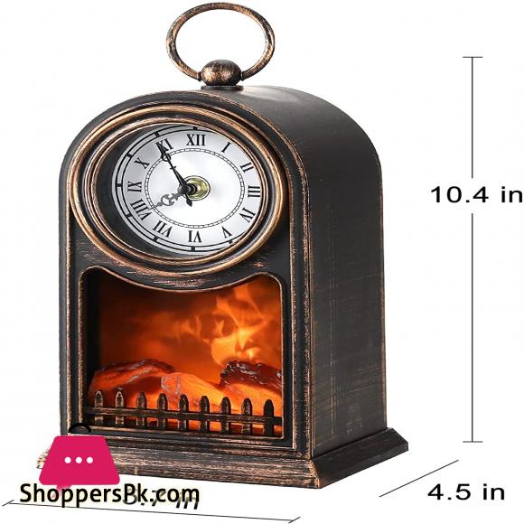 Fire Place Lantern Decorative Lanterns for Indoors with Clock