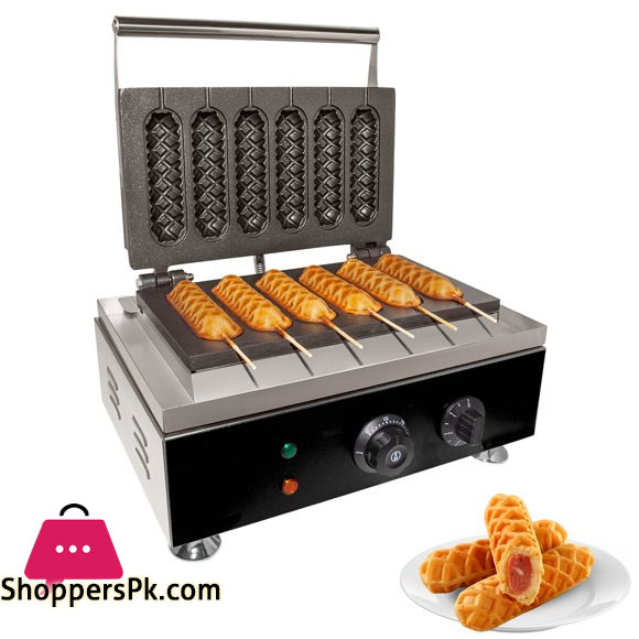 Gorilla Rock Corn Dog Waffle Maker 6 Pieces