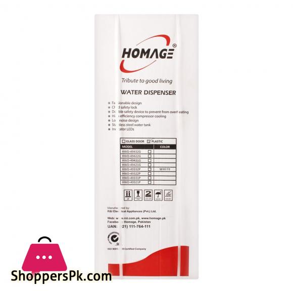 Homage Water Dispenser, White, HWD-49332