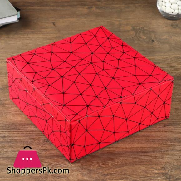 Jewelry Box Pu jewelry Multi Color Spider Web on Red Leather Jewelry Boxe