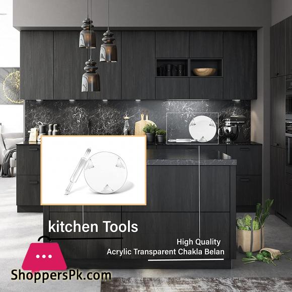 Kitchen Acrylic Chakla and Chapati Rolling Belan For Kitchen