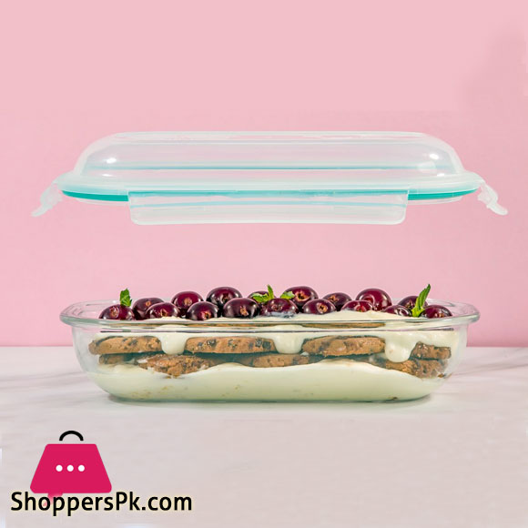 Limon Glass Serving & Storage Oval Food Container 500-ML