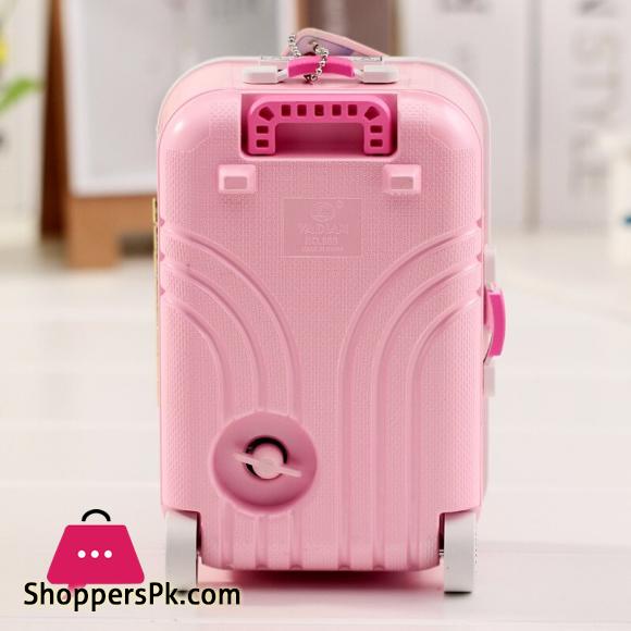 Luggage Suitcase Music Box Jewelry Box Lovely Gift Beautiful with Mirror Ballet Girl Rotate Music Box