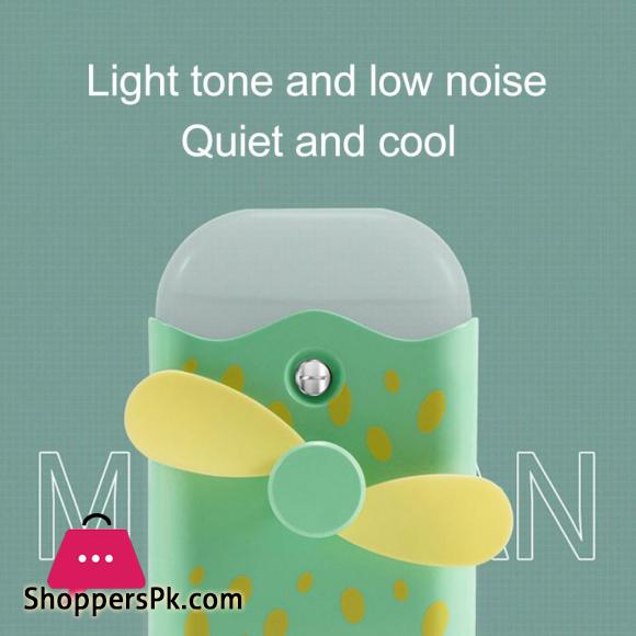 Mini USB Rechargeable Cartoon Ice Cream Shape Handheld Humidifier Cooling Fan for Home Outdoor Camping Hiking Tool Spray Fan 1 Pcs