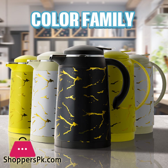 More n More Metal Body Glass Inner Tea Water Bottle Insulated Thermo Flask Hot & Cold