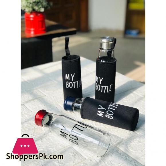 My Glass Water Bottle With Cover Bag