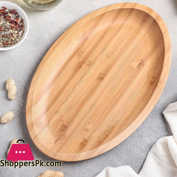 Natural Bamboo Oval Platter 17