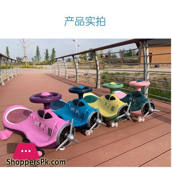 New Aircraft Children Swing Car Anti Rollover Sliding Universal Wheel Baby Yoyo Toy Twist Car
