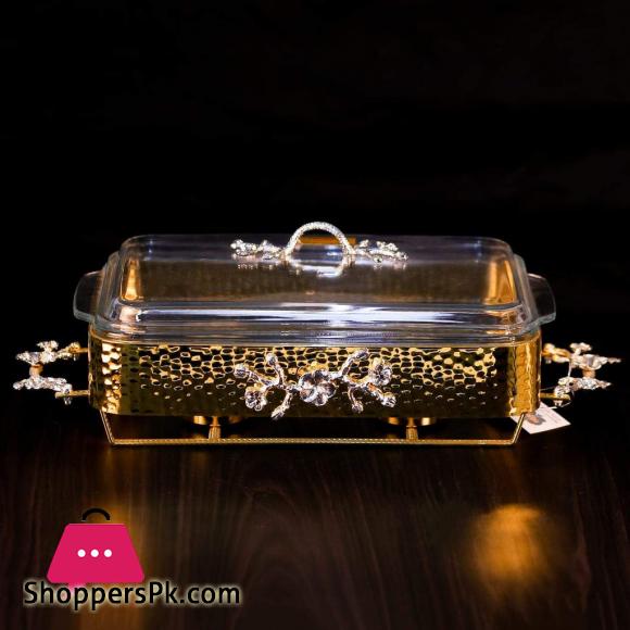 Orchid Casserole Serving Food Warmer Dish CD6113