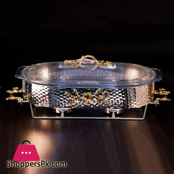 Orchid Casserole Serving Food Warmer Dish CD6112