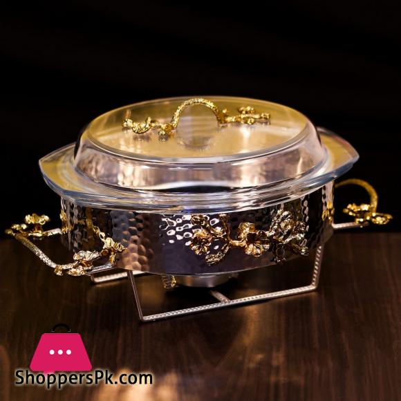 Orchid Casserole Serving Food Warmer Dish CD6116