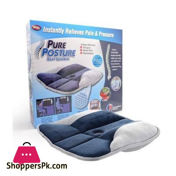 PURE POSTURE Super Coussin De Soutien Pure Posture Seat Cushion helps you out if you need to spend a long time driving in the car or sitting at an office desk
